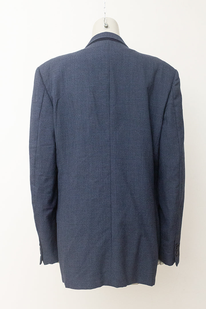 Vintage grijsblauw colbert van wol Valentino