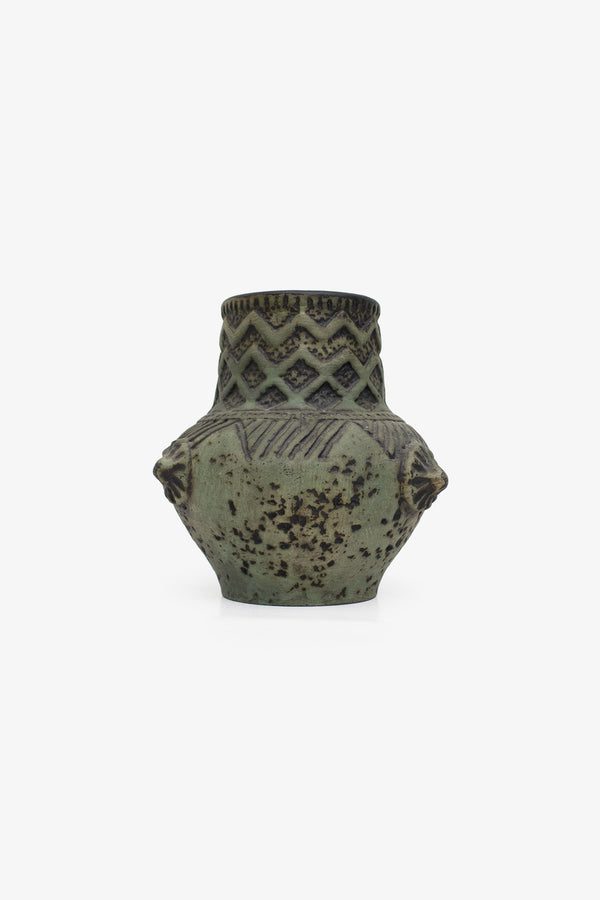 Vintage groene Jasba West-Germany 155-16 Nimrod vaas