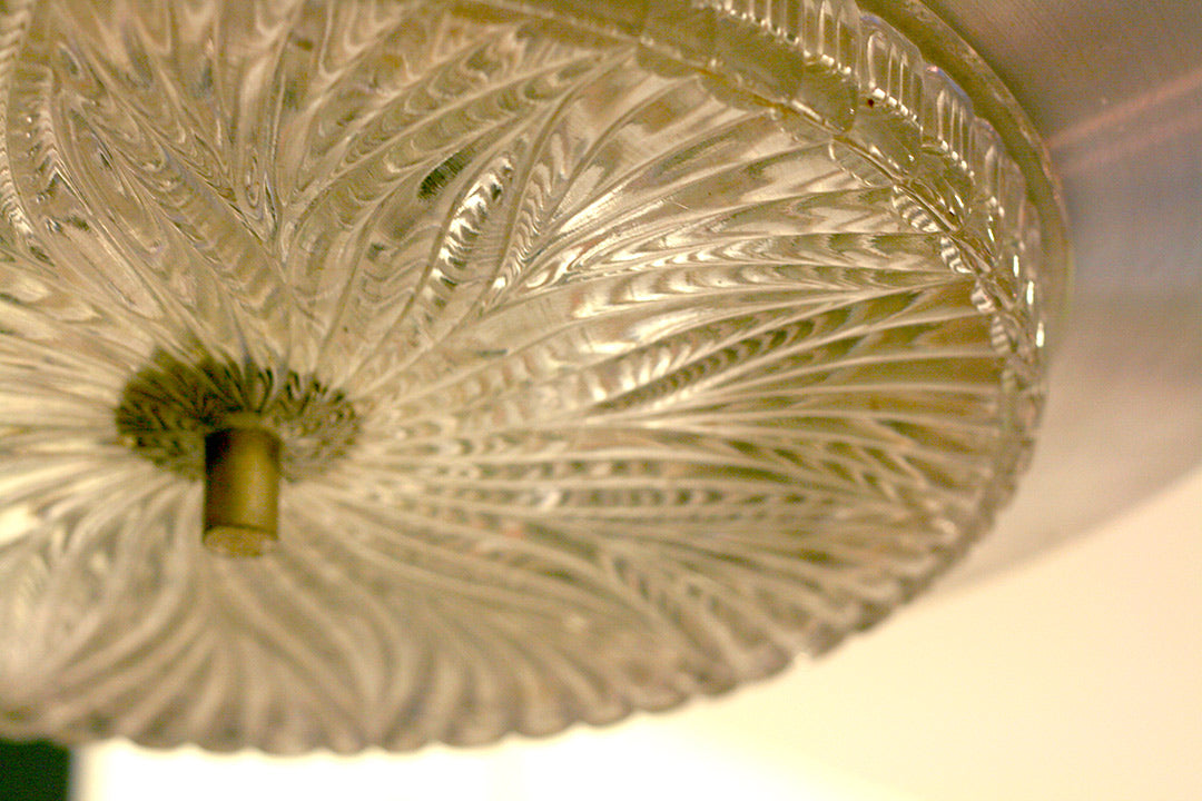 Vintage grote UFO lamp aluminium 3 lampen