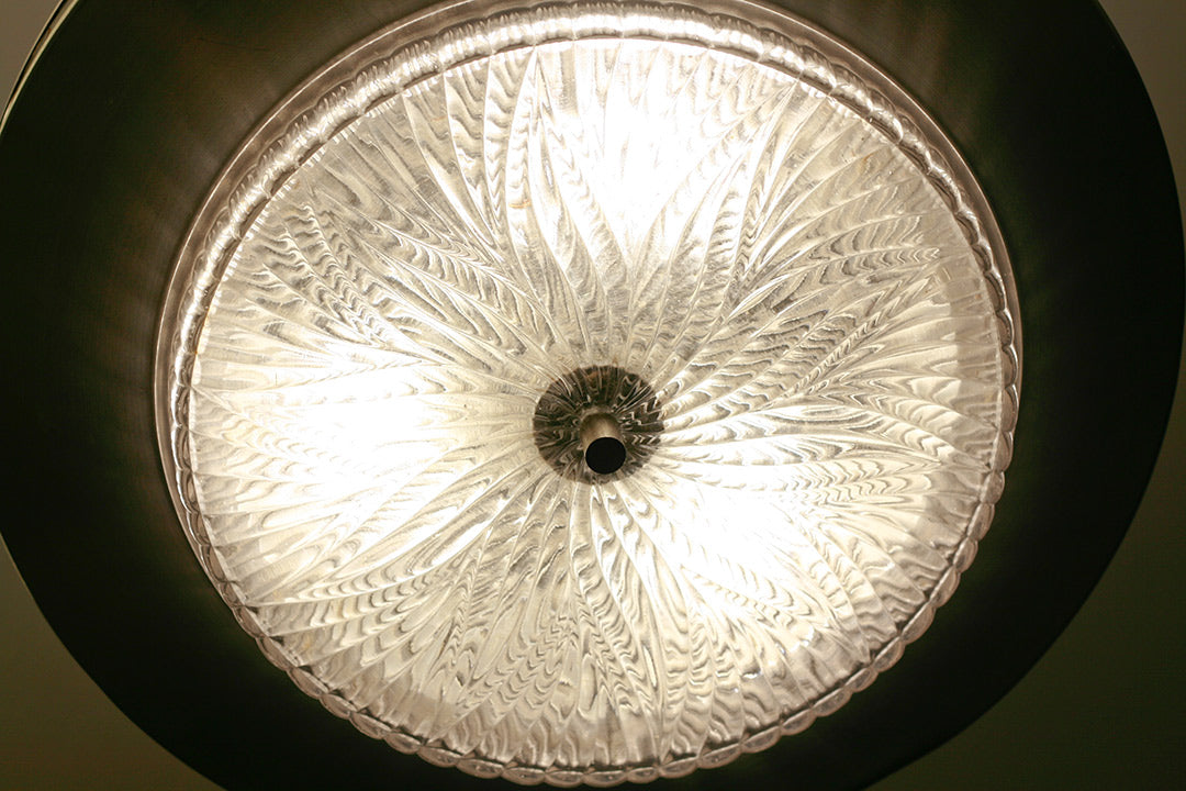 Vintage grote UFO lamp aluminium 3 lampen
