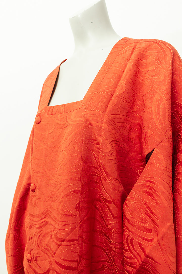 Vintage haori of korte Japanse kimono met rode print