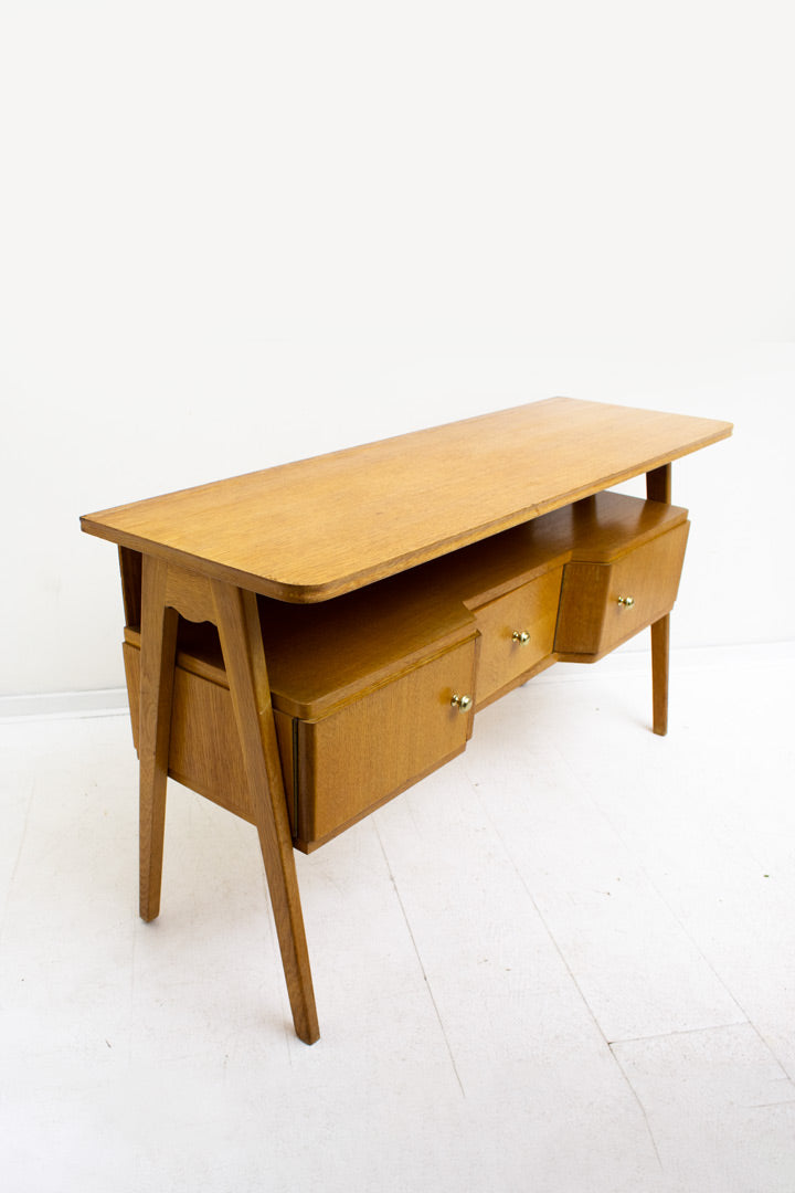 Vintage houten lowboard kast