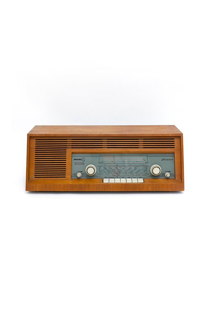 Vintage houten radio Philips Sirius jaren 60