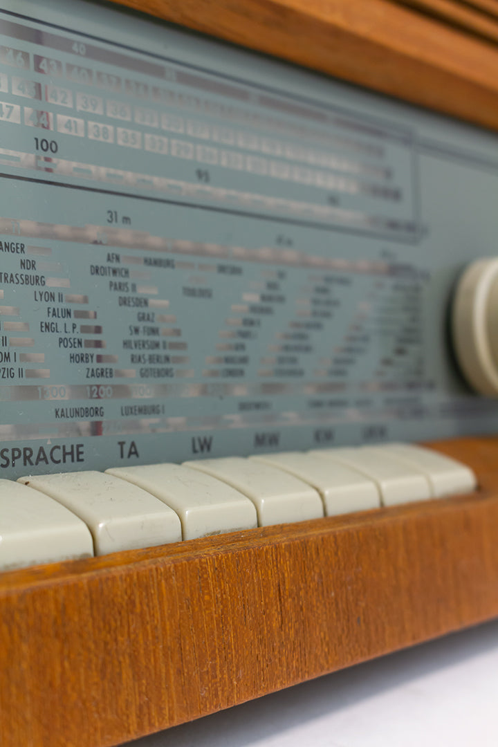 Vintage houten radio Philips Sirius jaren 60