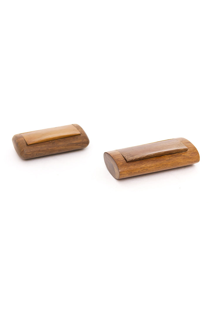 Vintage houten snuifdoos voor snuiftabak vintage