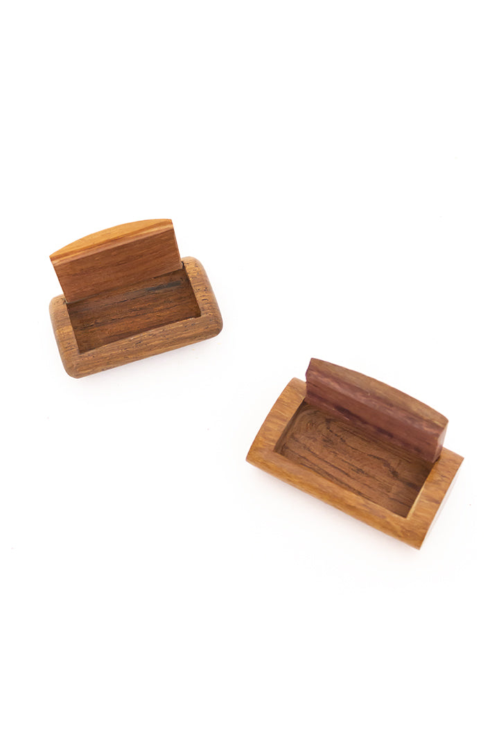 Vintage houten snuifdoos voor snuiftabak vintage