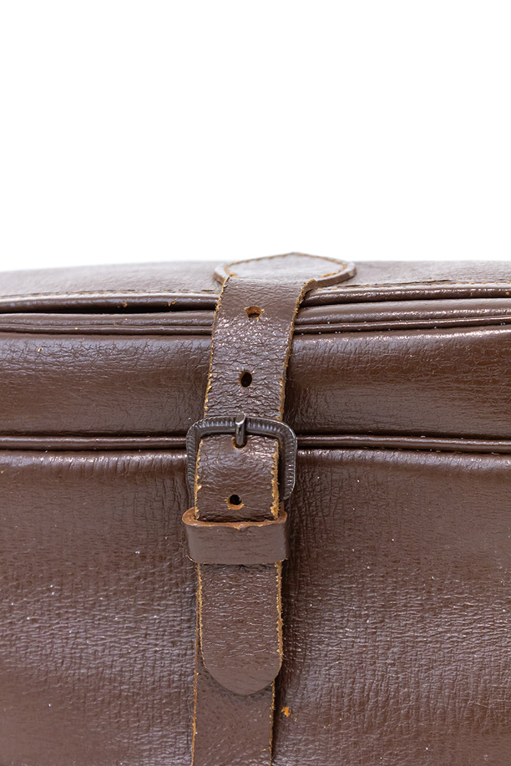 Vintage jaagtas van bruin leer