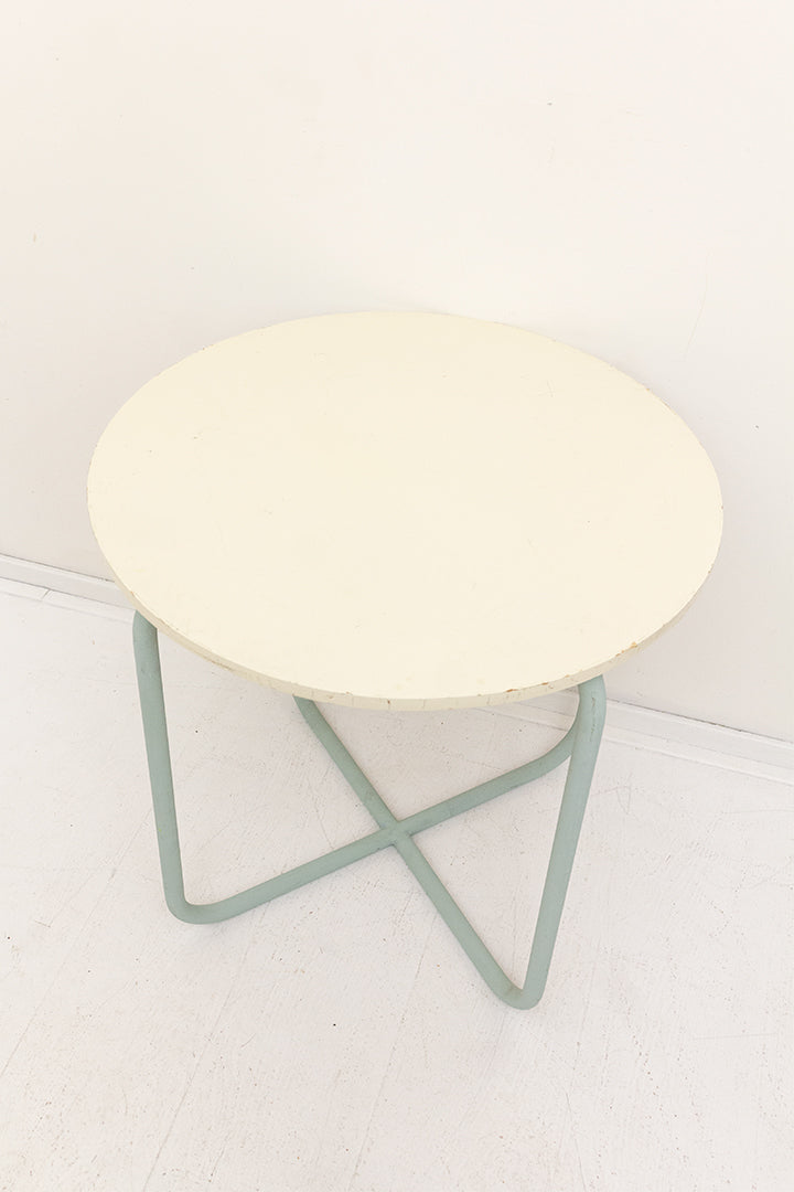Vintage jaren 50 bijzettafel grijs/beige Rietveld-look