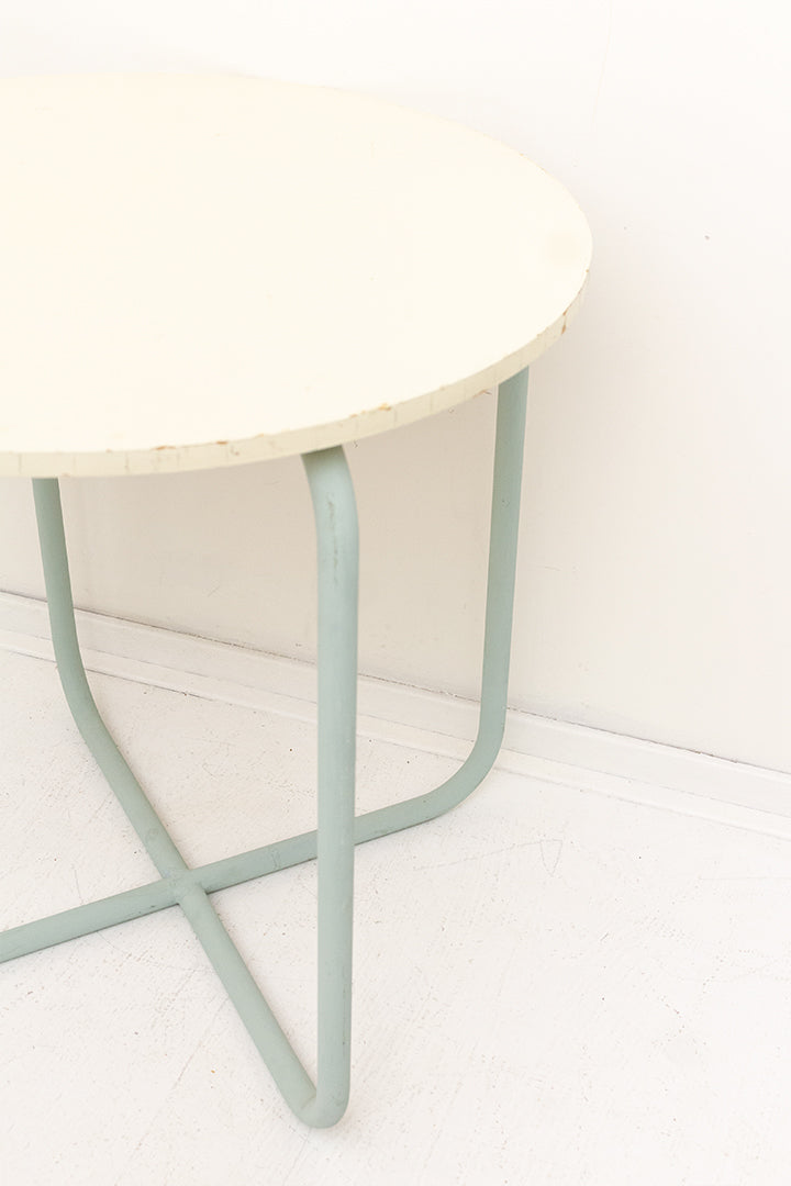 Vintage jaren 50 bijzettafel grijs/beige Rietveld-look