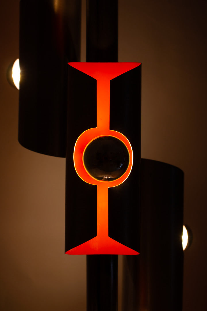 Vintage jaren 70 Space-Age Polam tafellamp ‘Wokkel’