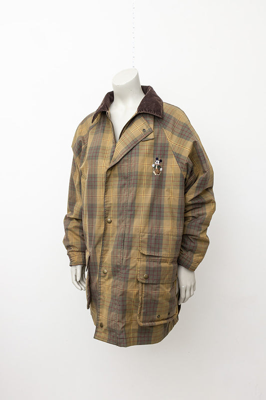 Vintage jas Donaldson Disney bruin geruit met Mickey Mouse