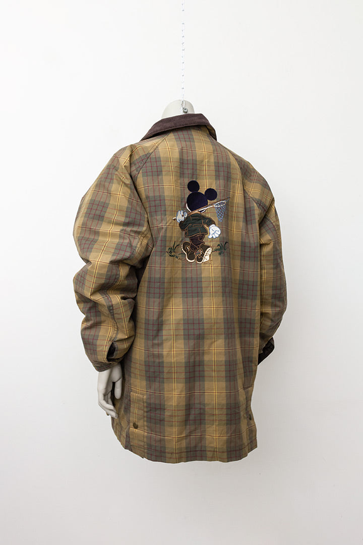 Vintage jas Donaldson Disney bruin geruit met Mickey Mouse