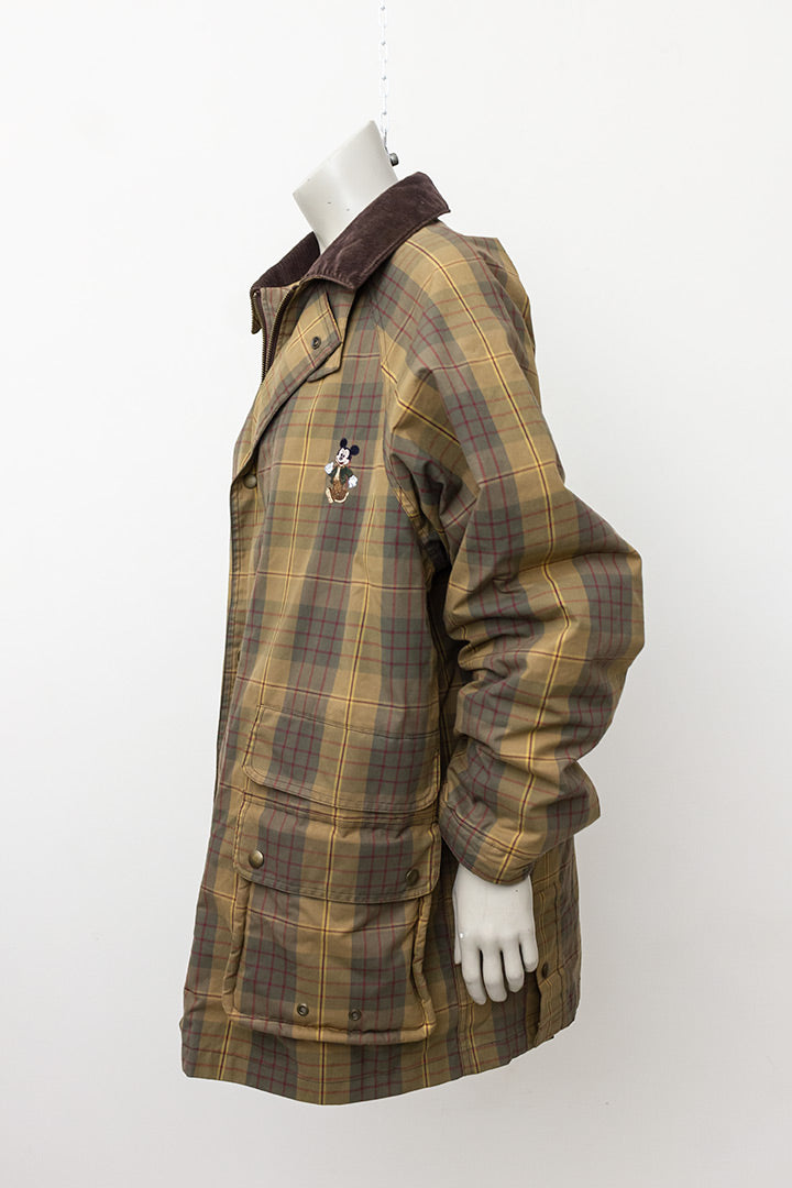 Vintage jas Donaldson Disney bruin geruit met Mickey Mouse