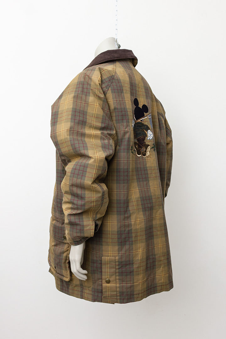 Vintage jas Donaldson Disney bruin geruit met Mickey Mouse