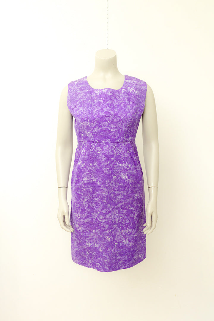 Vintage jurk jaren 60 lila gemêleerd