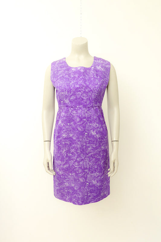 Vintage jurk jaren 60 lila gemêleerd