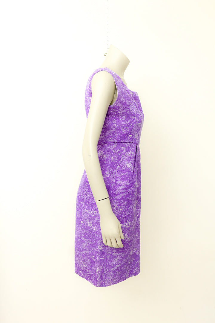 Vintage jurk jaren 60 lila gemêleerd