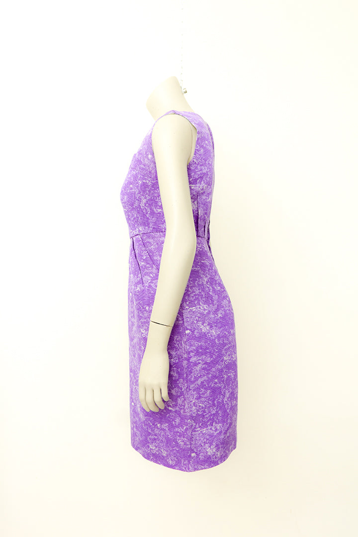 Vintage jurk jaren 60 lila gemêleerd