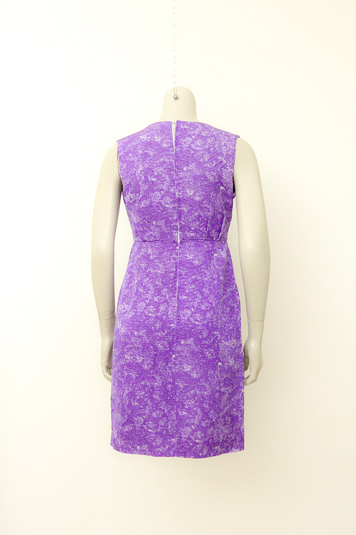 Vintage jurk jaren 60 lila gemêleerd
