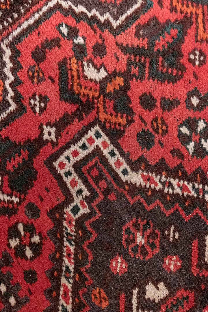 Vintage kelim vloerkleed rood