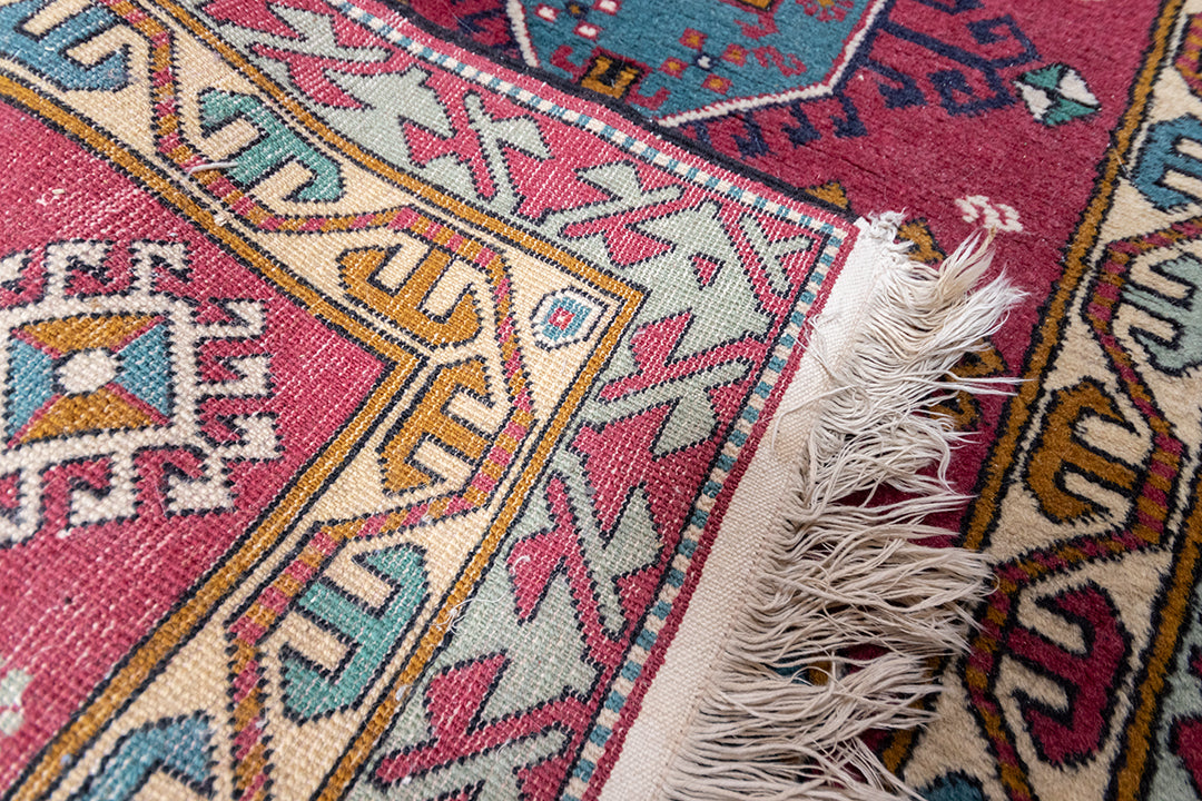 Vintage loper met geometrisch patroon 322x75 cm