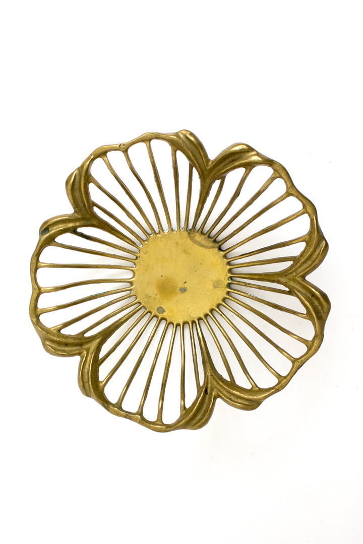 Vintage messing schaal Art Nouveau