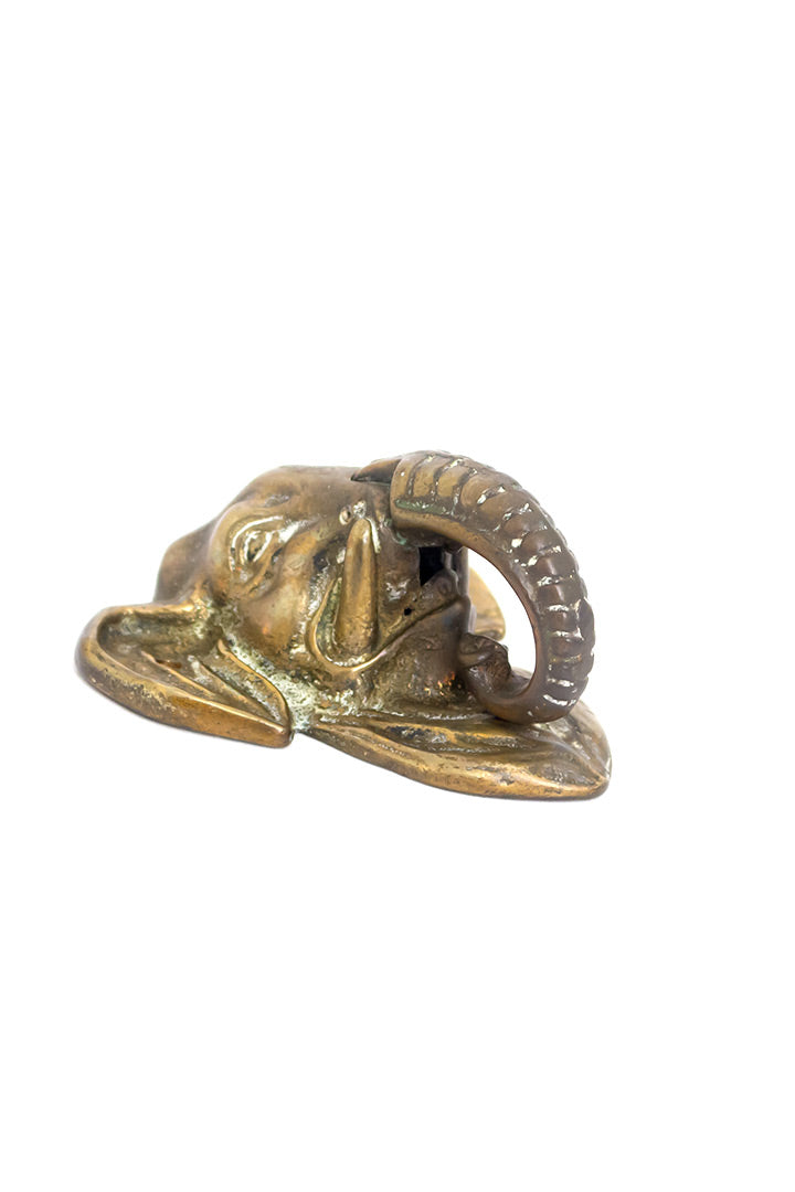 Vintage messing deurklopper olifant