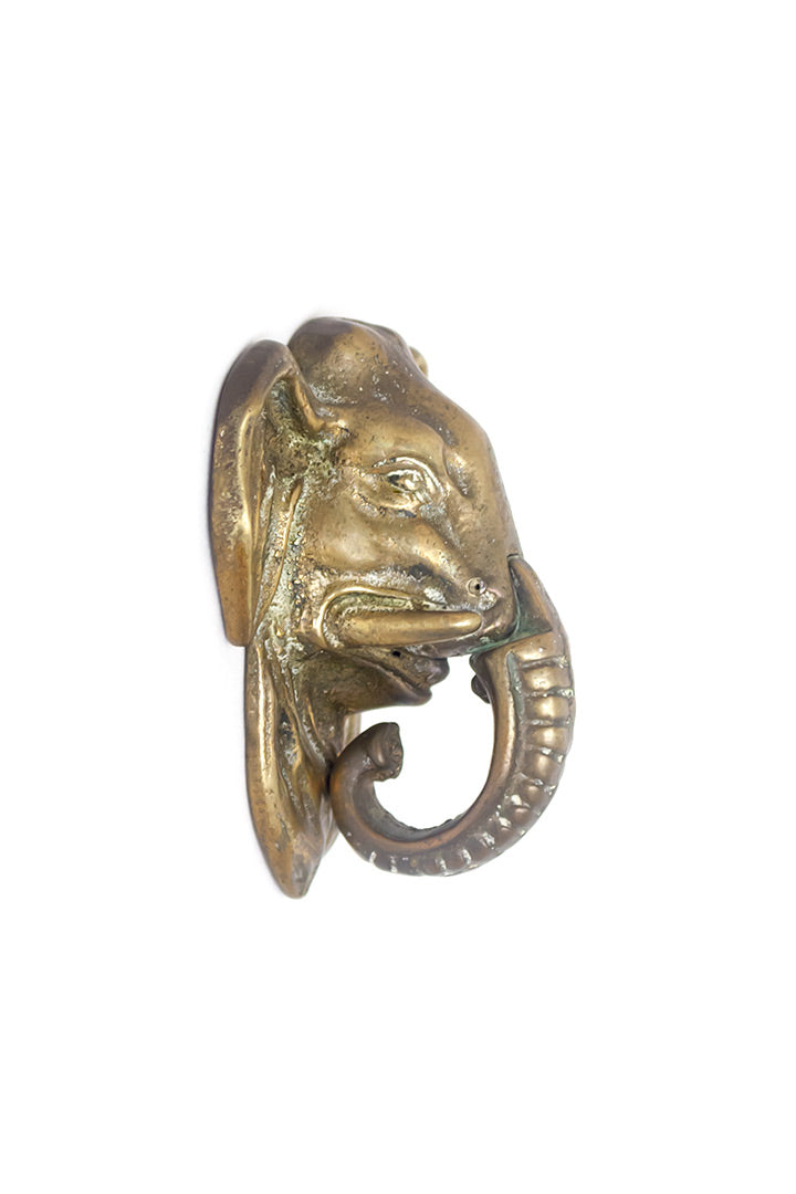 Vintage messing deurklopper olifant