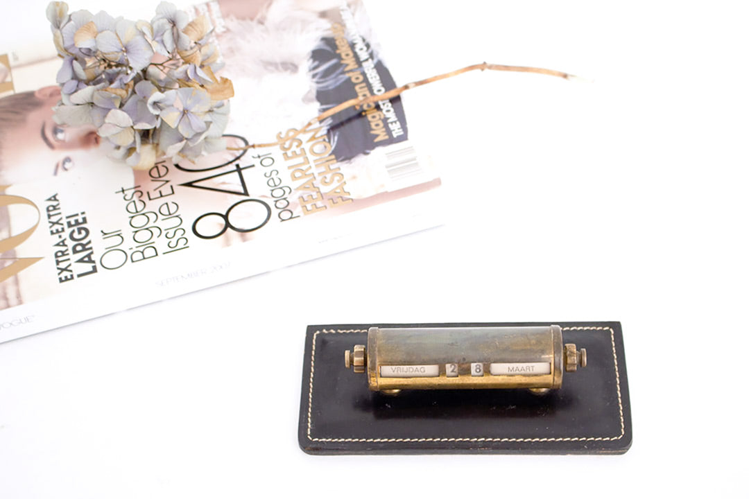 Vintage messing rolkalender