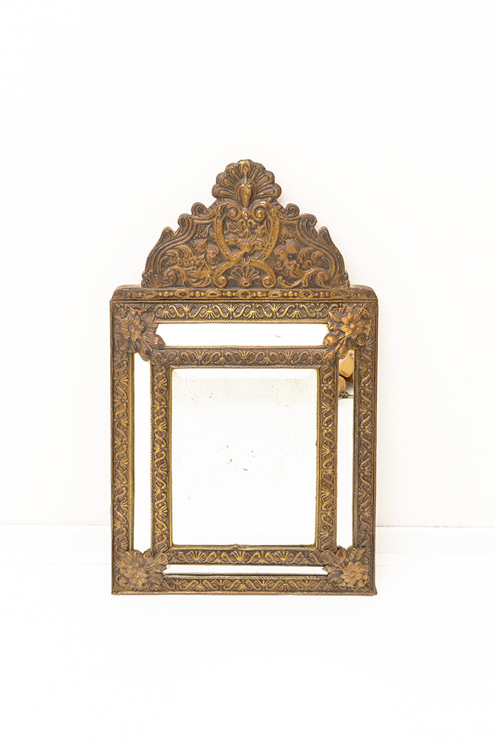 Vintage messing spiegel in Egyptische stijl