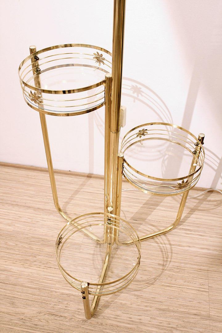 Vintage messing vloerlamp