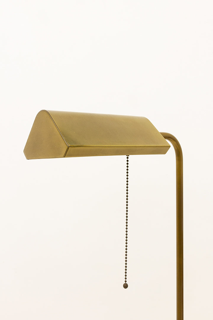 Vintage messing vloerlamp met verstelbare kap Deknudt jaren 90