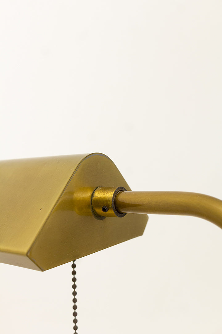 Vintage messing vloerlamp met verstelbare kap Deknudt jaren 90