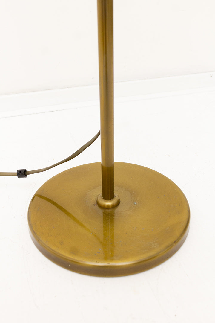 Vintage messing vloerlamp met verstelbare kap Deknudt jaren 90