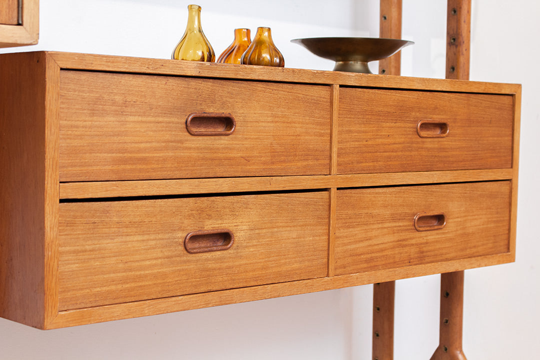 Vintage modulaire wandkast Edsbyn Mobelfabrik Zweden jaren 50