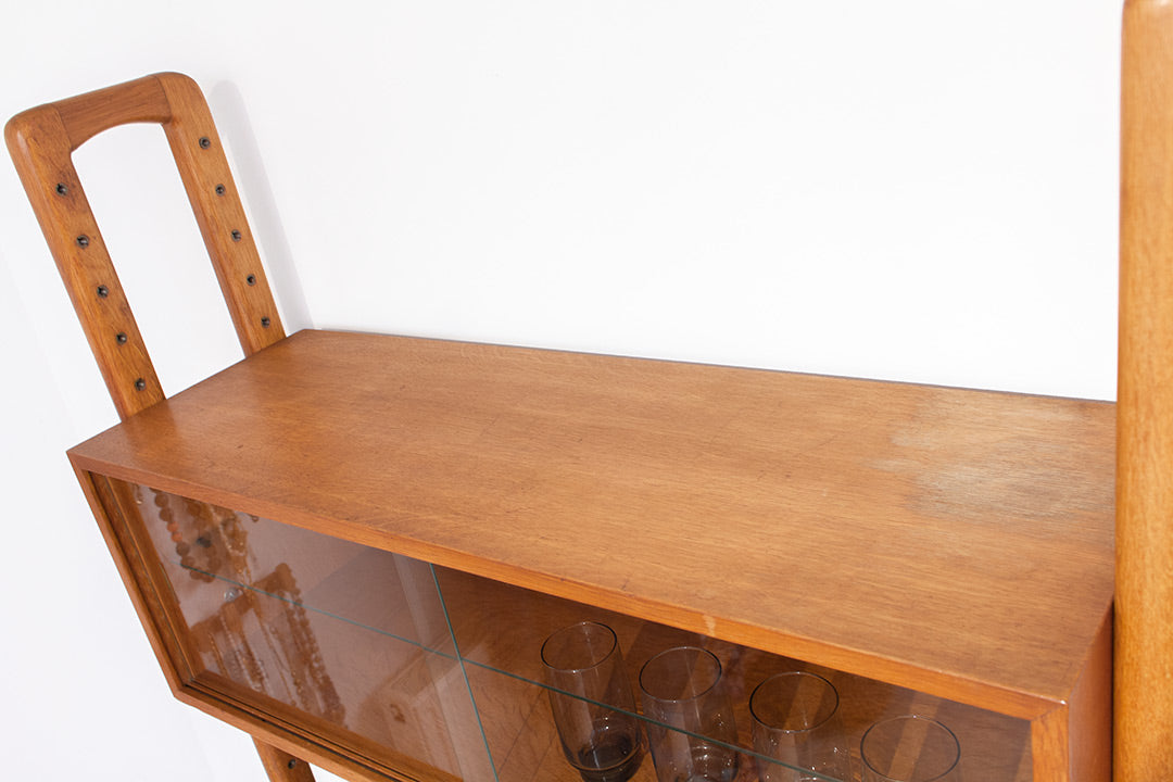 Vintage modulaire wandkast Edsbyn Mobelfabrik Zweden jaren 50
