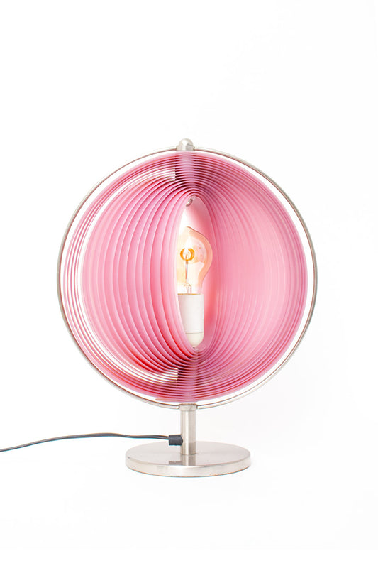 Vintage moon tafellamp met roze lamellen Kare Design