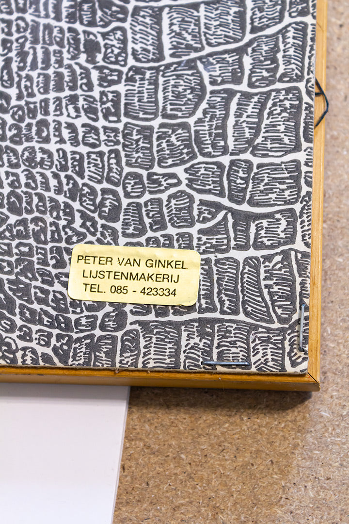Vintage mozaïek schilderij reigers van steentjes