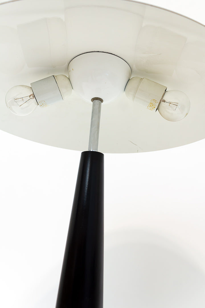 Vintage mushroom tafellamp zwart jaren 80 Hala