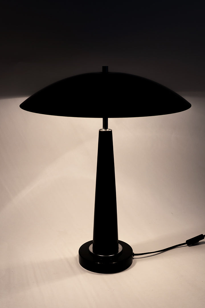 Vintage mushroom tafellamp zwart jaren 80 Hala