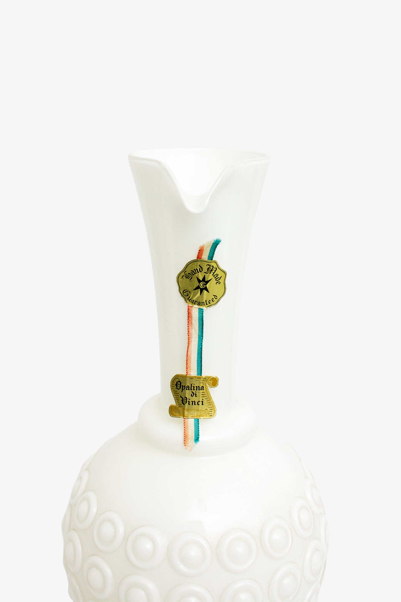 Vintage opaline Di Vinci Florence karaf/ vaas