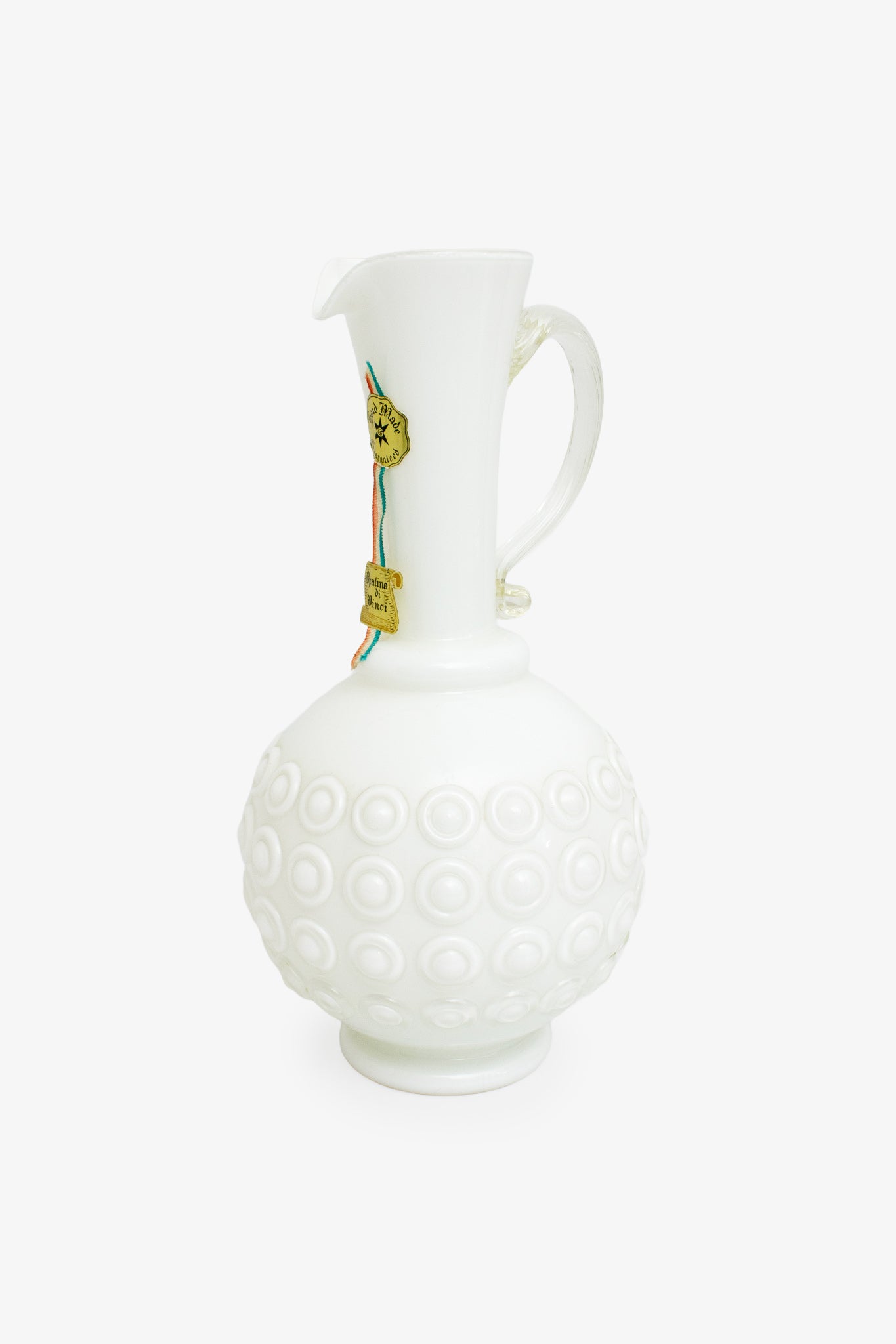 Vintage opaline Di Vinci Florence karaf/ vaas