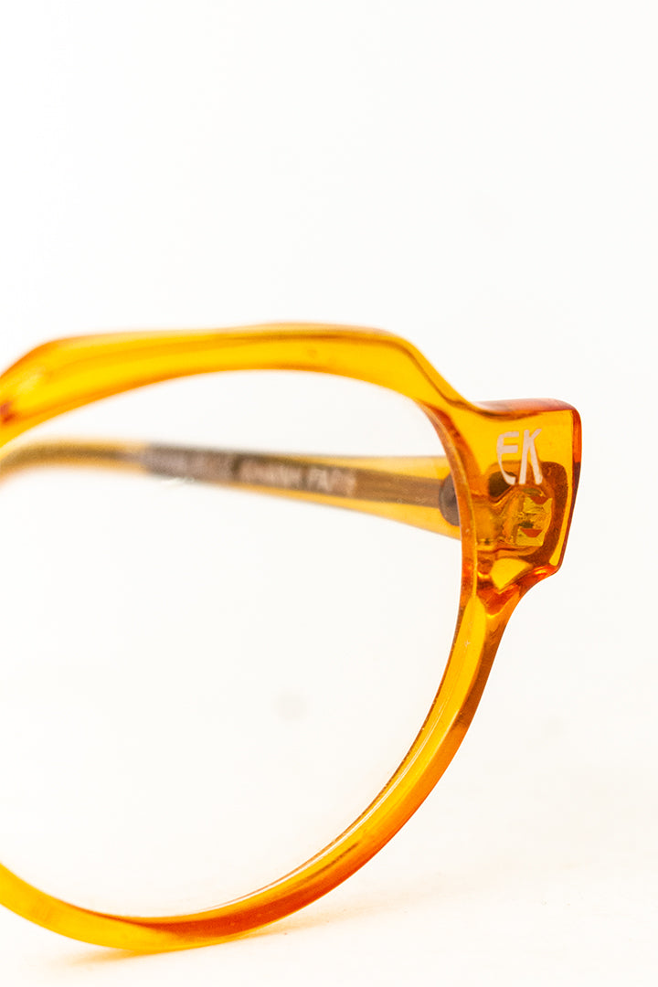 Vintage oranje montuur Emmanuelle Khanh Paris