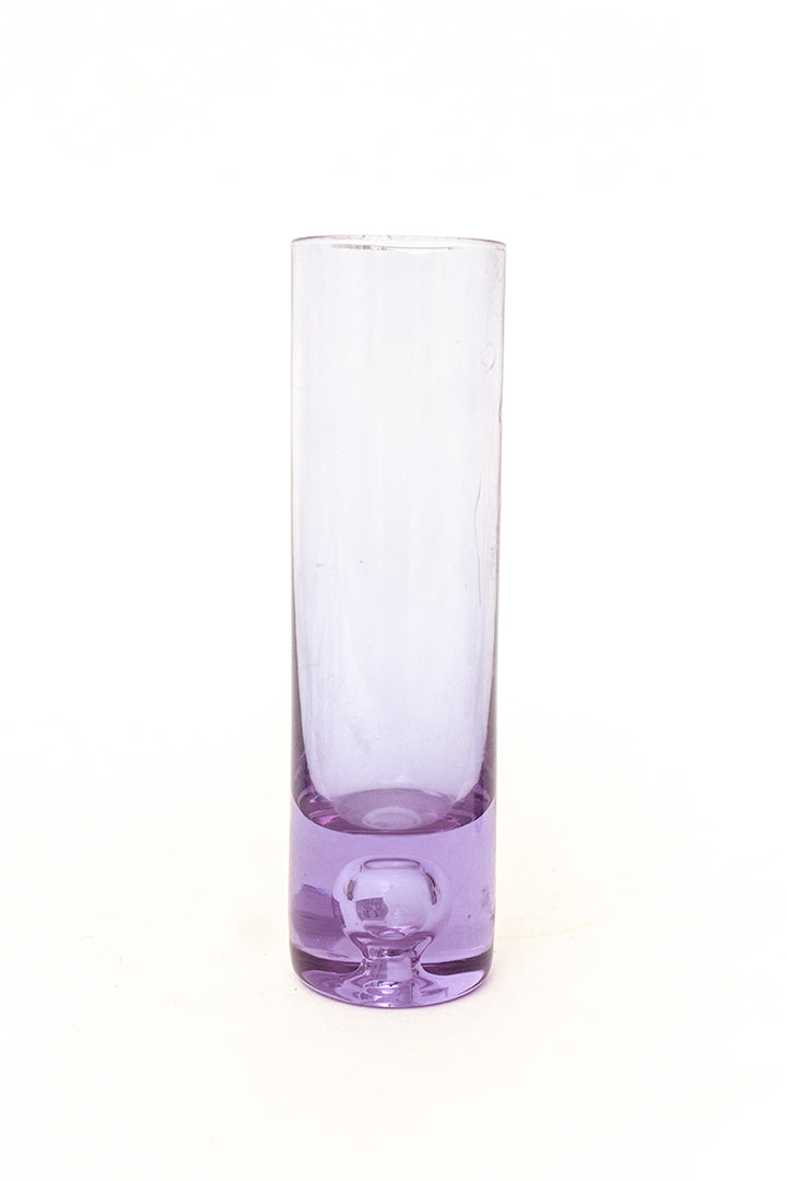 Vintage paarse longdrink/champagne glazen - set van 8