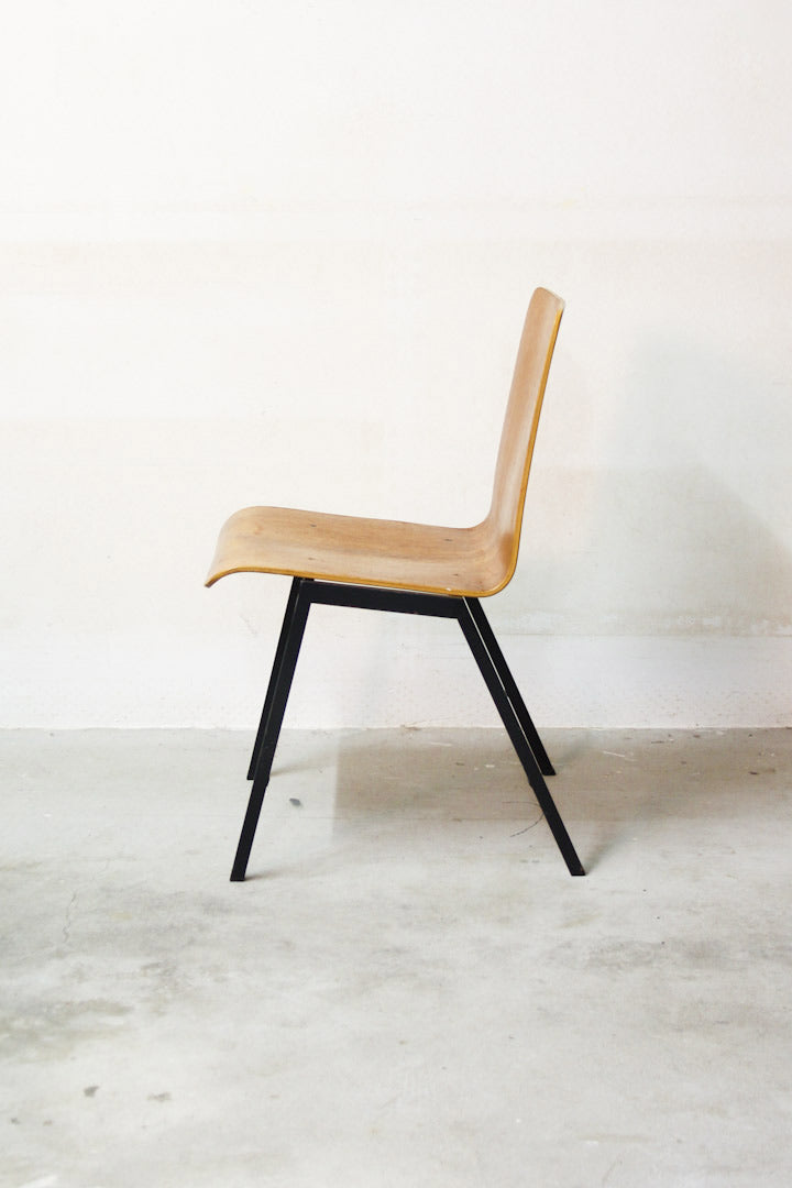 Set vintage pagholz stoelen / houten schoolstoelen