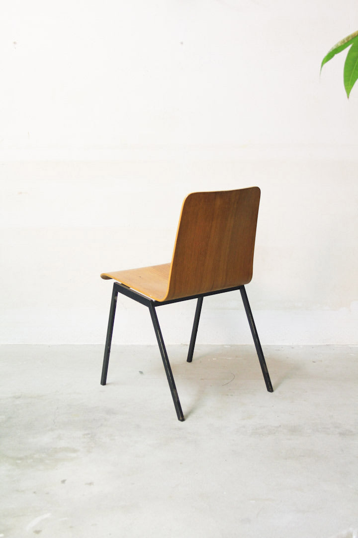 Set vintage pagholz stoelen / houten schoolstoelen
