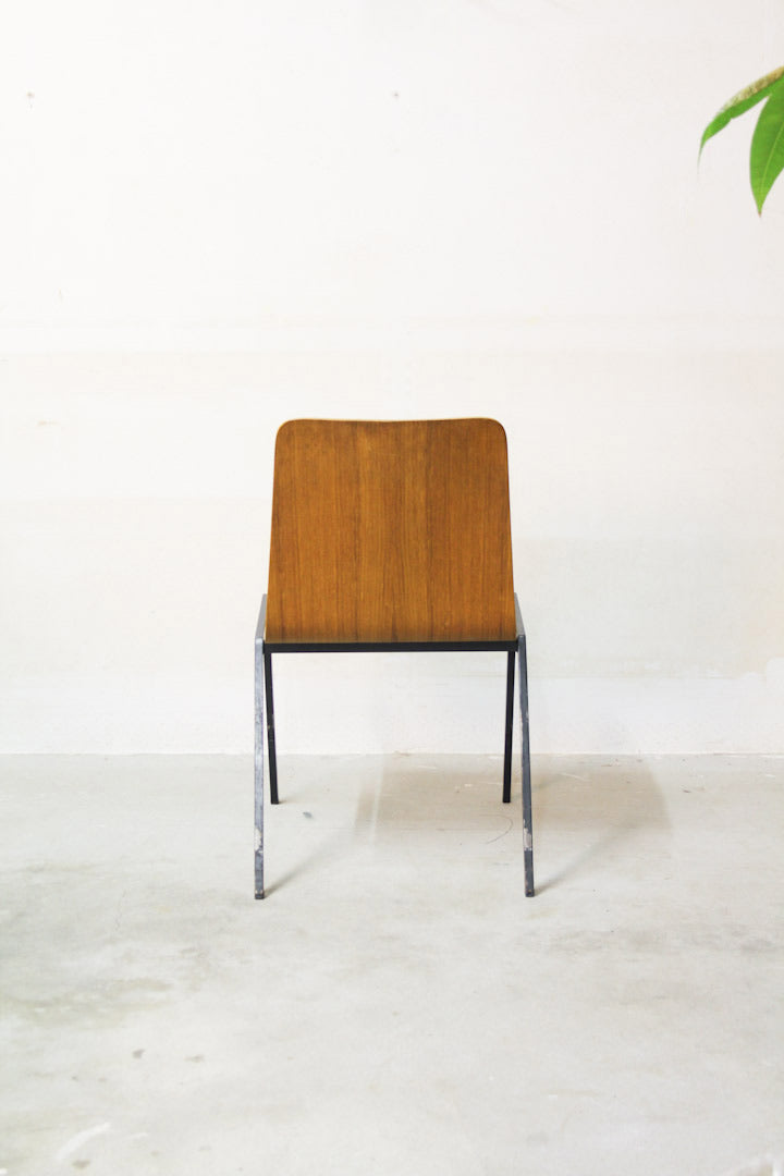 Set vintage pagholz stoelen / houten schoolstoelen