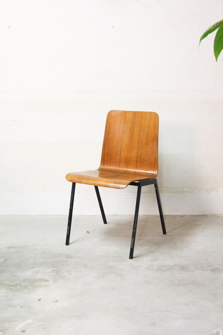 Set vintage pagholz stoelen / houten schoolstoelen