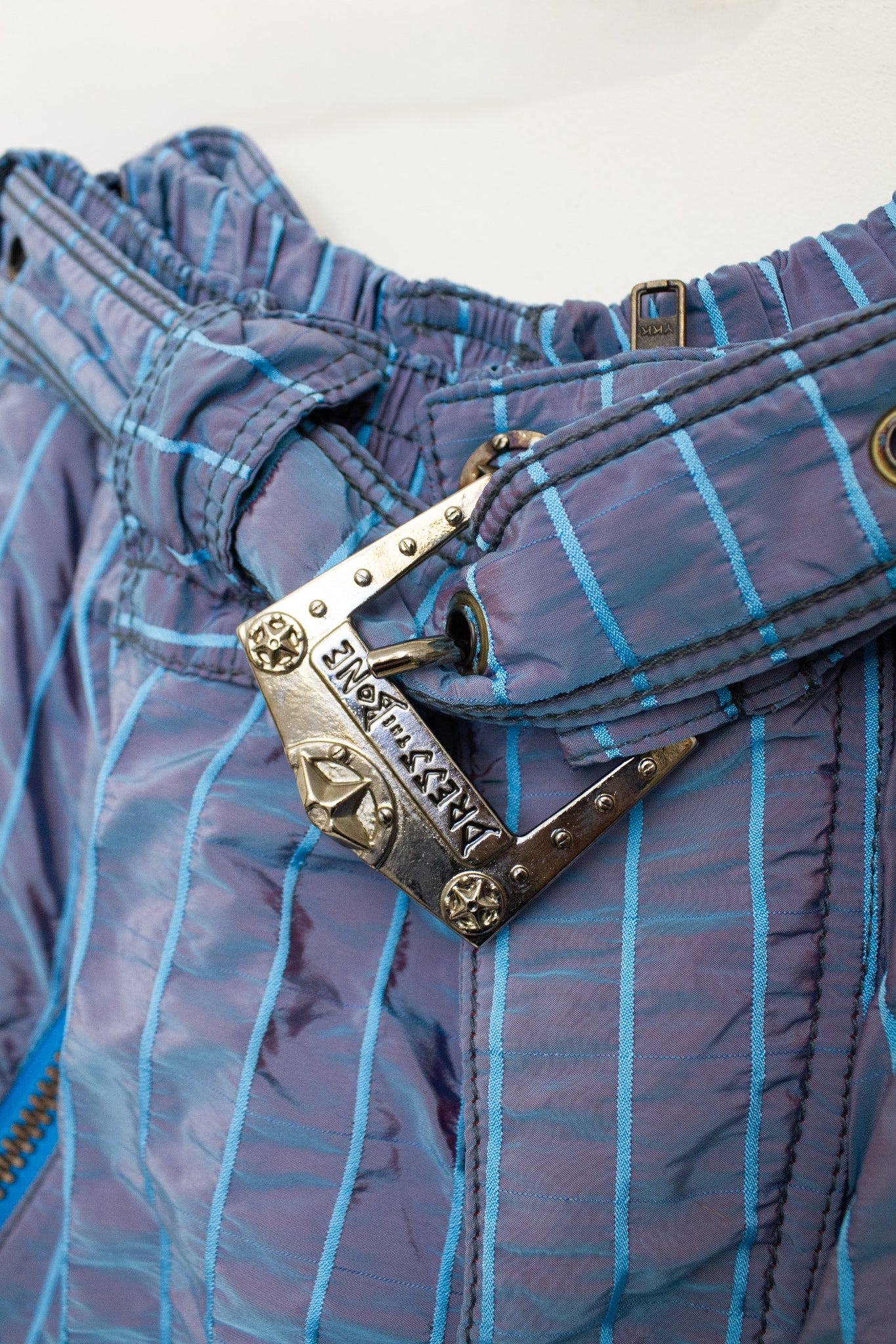 80’s vintage parelmoer glans 2-delig ski-pak 