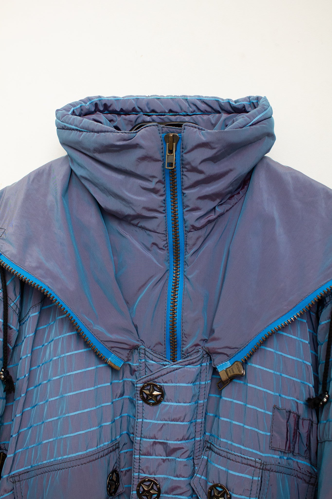 80’s vintage parelmoer glans 2-delig ski-pak 